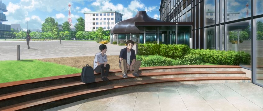 Scene in front of a modern cultural facility